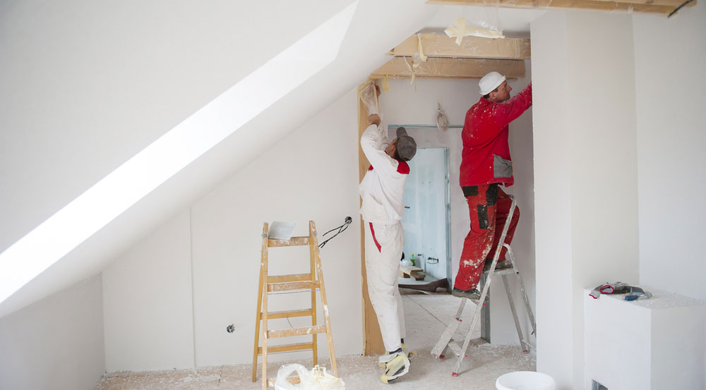 studwork and drywall